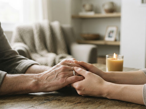 Manos durante una conversación de pareja