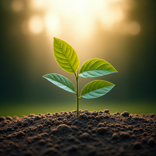 Planta creciendo como símbolo de desarrollo personal