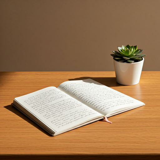 Cuaderno abierto para la reflexión